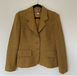 Pure Wool Women's Classic Tan Blazer Seville Size 8